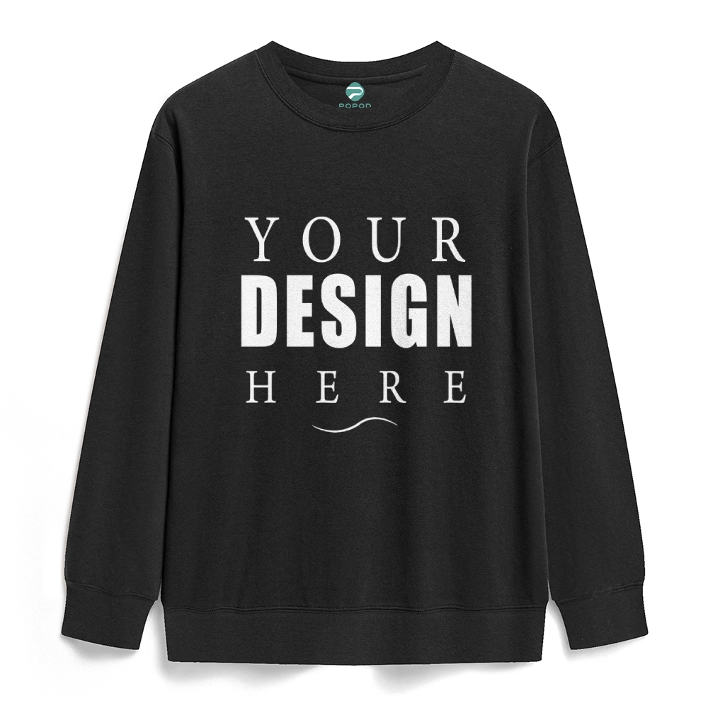Solid Color Healthy Crew Neck Sweatshirt