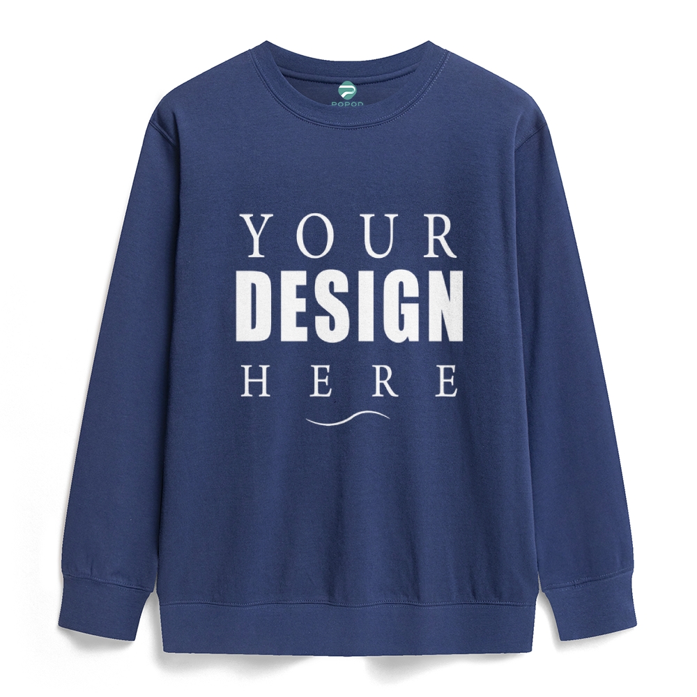 Solid Color Healthy Crew Neck Sweatshirt