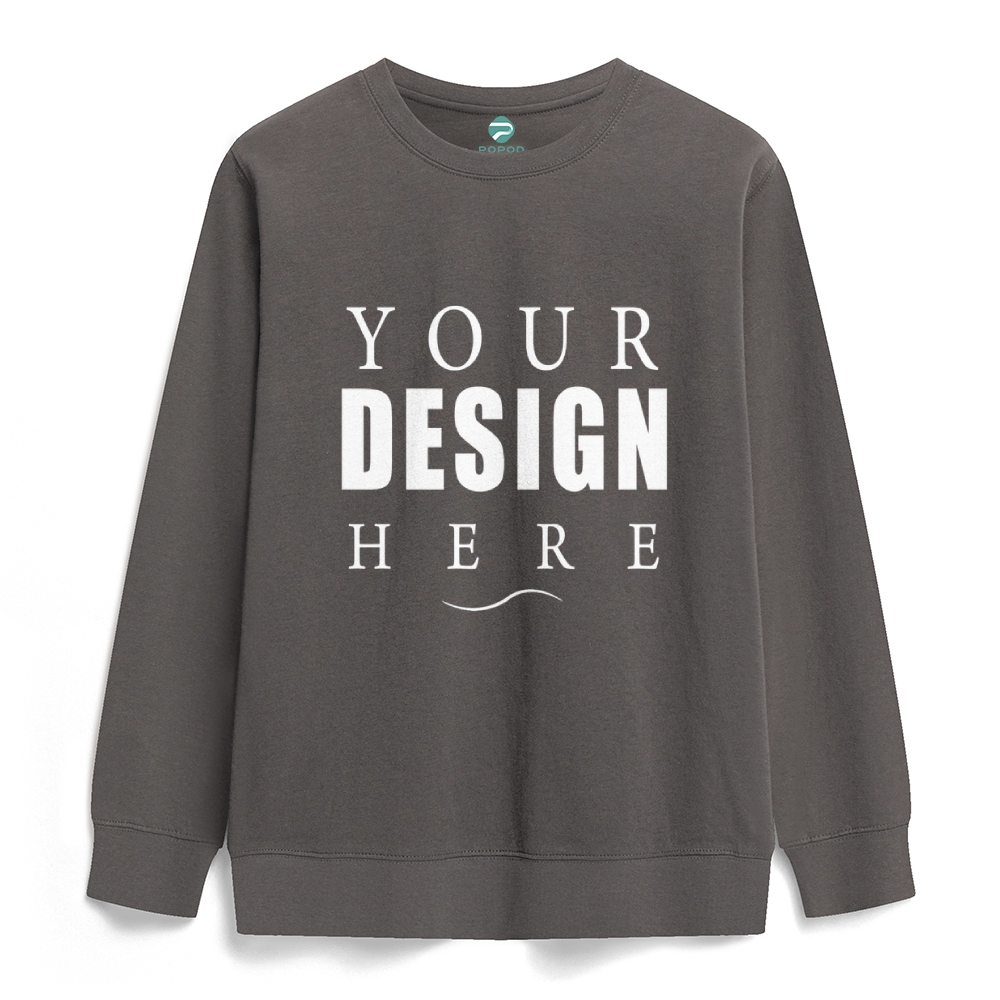 Solid Color Healthy Crew Neck Sweatshirt