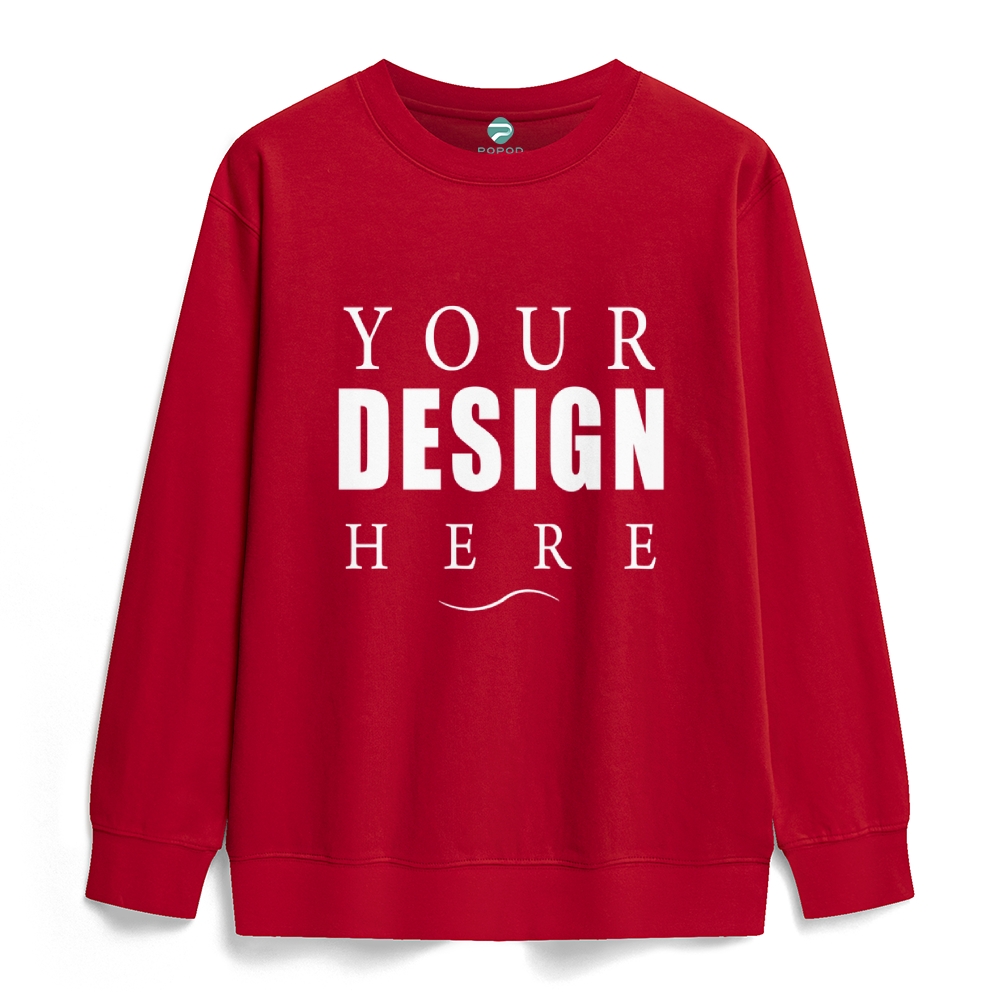 Solid Color Healthy Crew Neck Sweatshirt