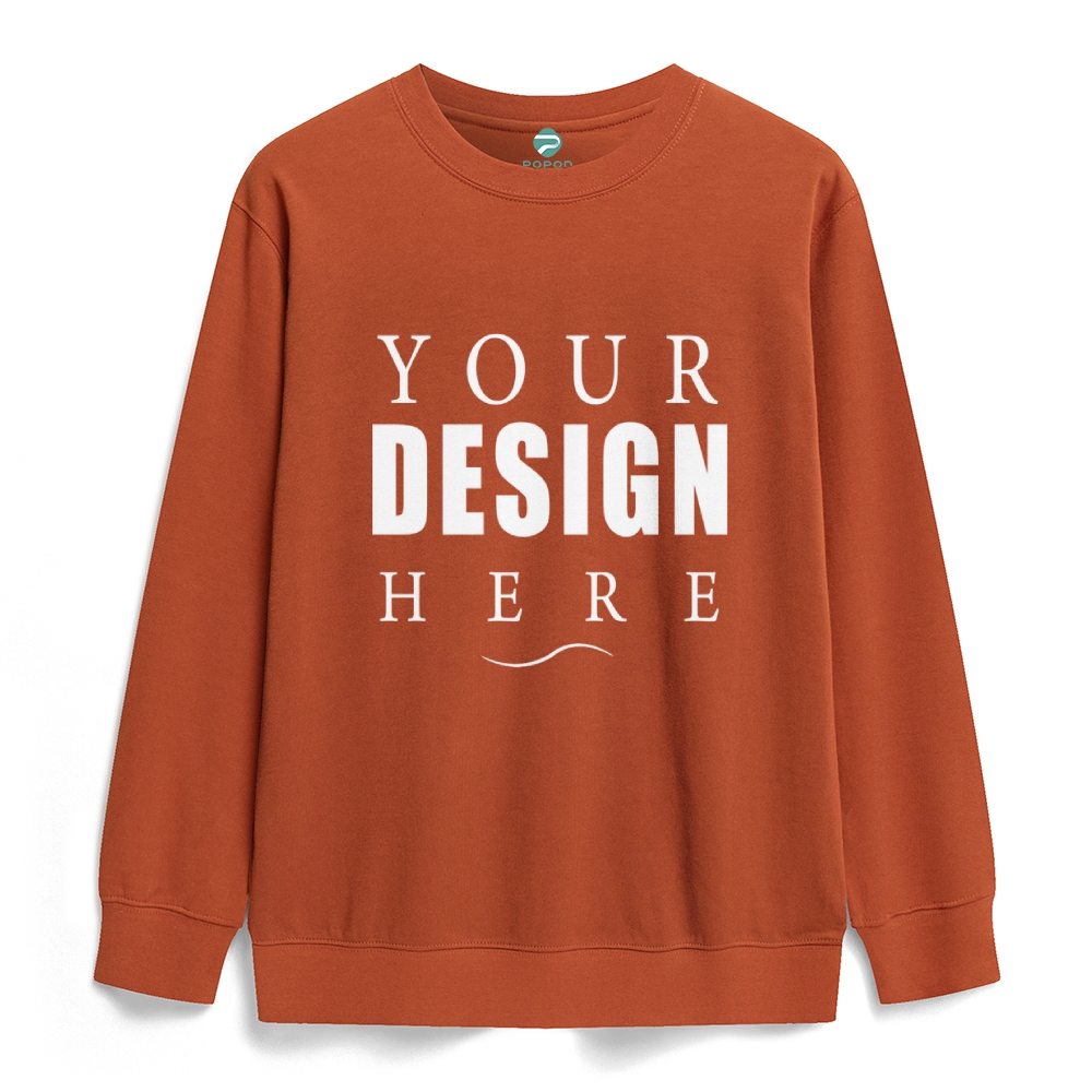 Solid Color Healthy Crew Neck Sweatshirt