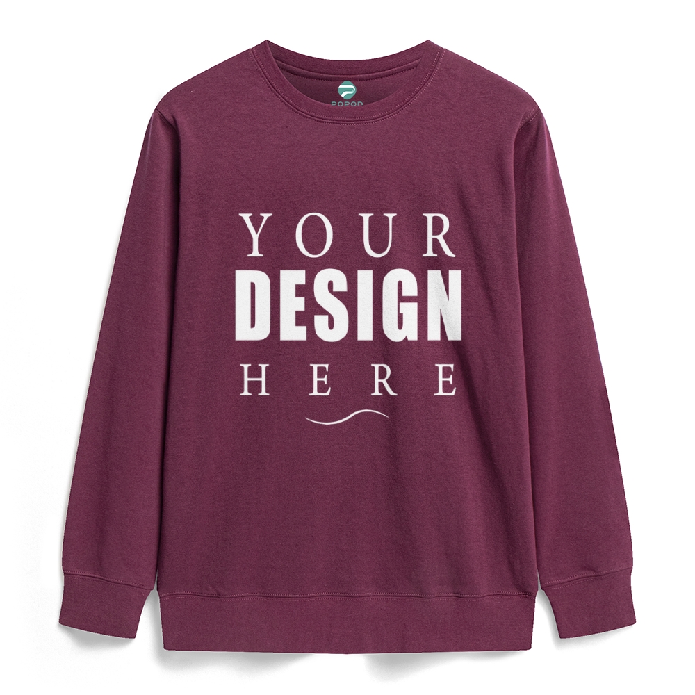 Solid Color Healthy Crew Neck Sweatshirt