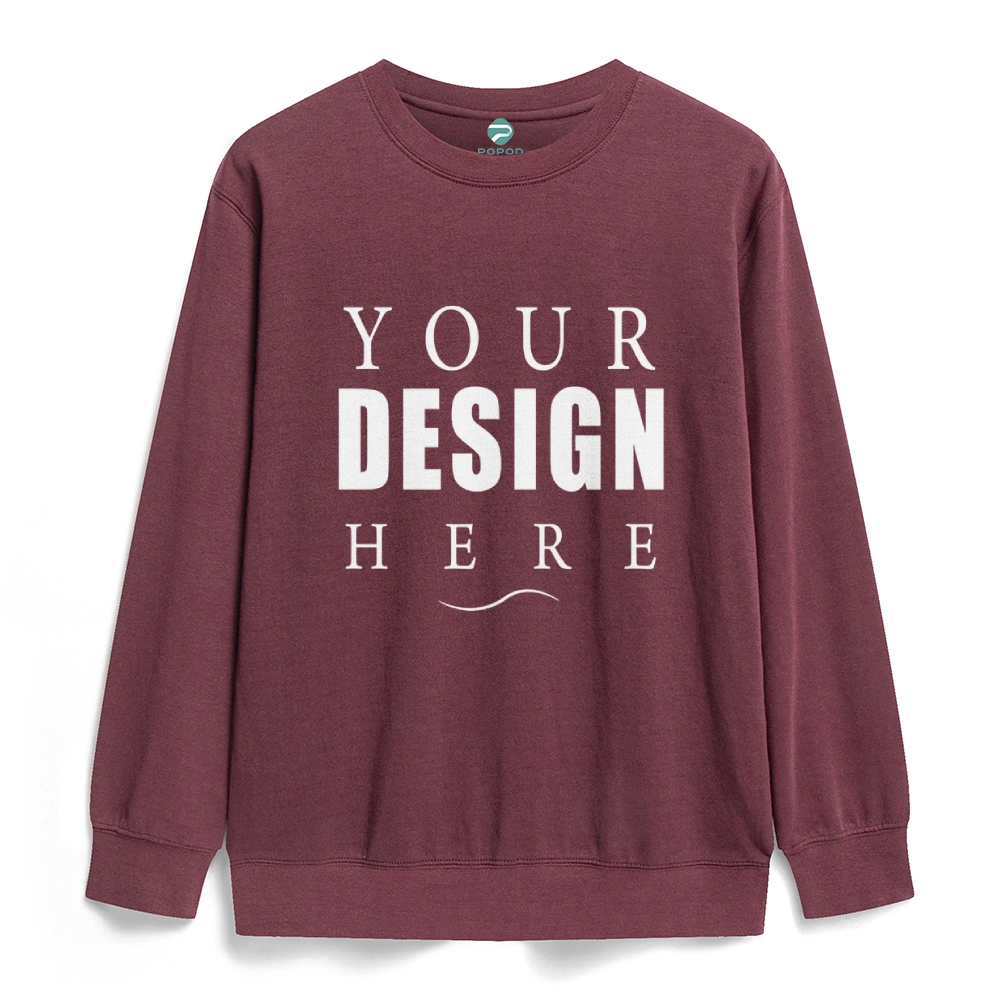 Solid Color Healthy Crew Neck Sweatshirt