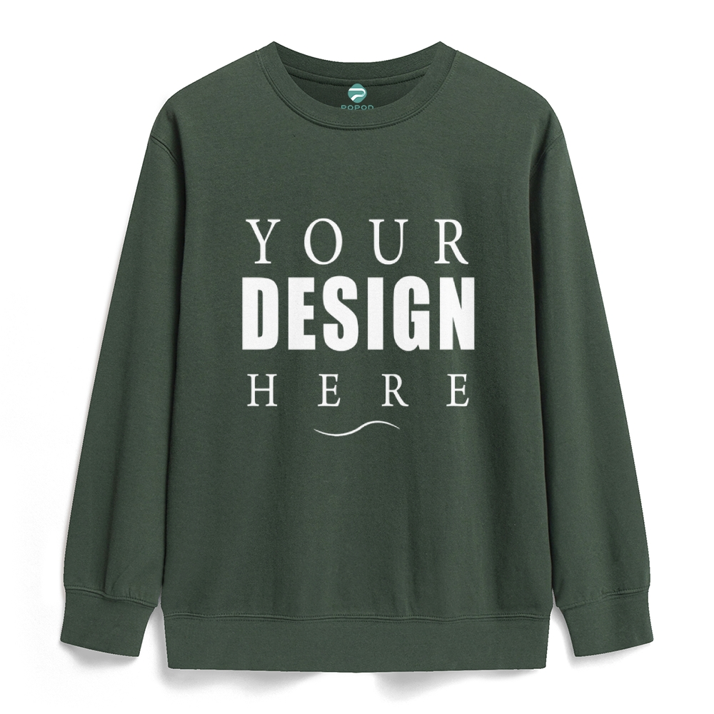 Solid Color Healthy Crew Neck Sweatshirt