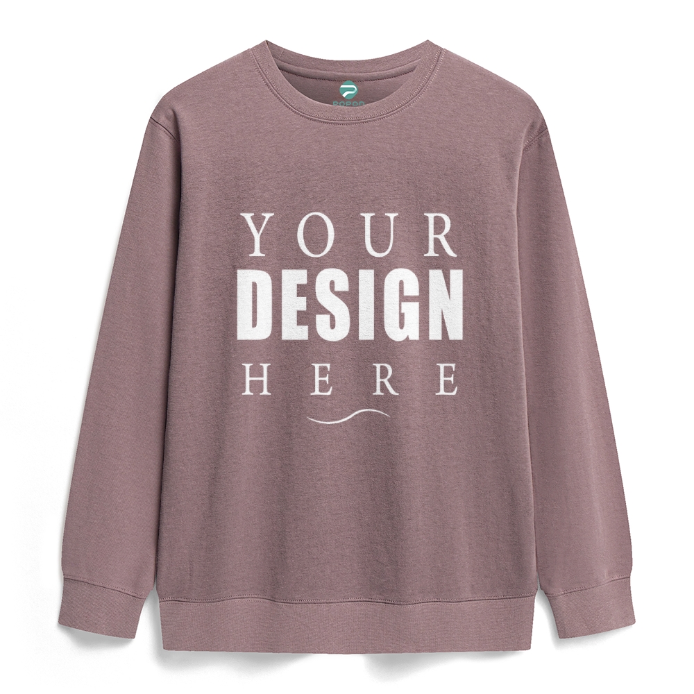 Solid Color Healthy Crew Neck Sweatshirt