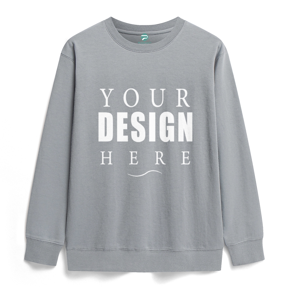 Solid Color Healthy Crew Neck Sweatshirt
