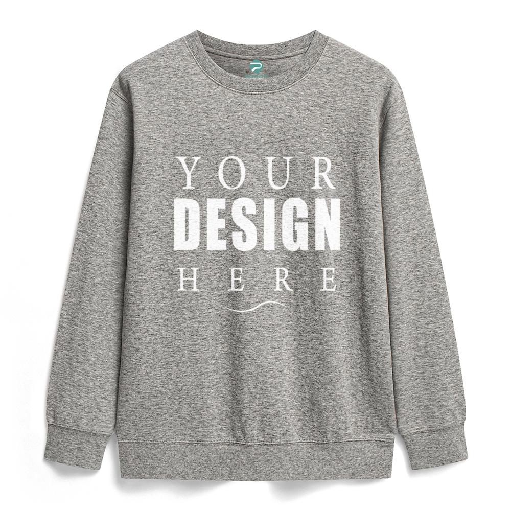 Solid Color Healthy Crew Neck Sweatshirt