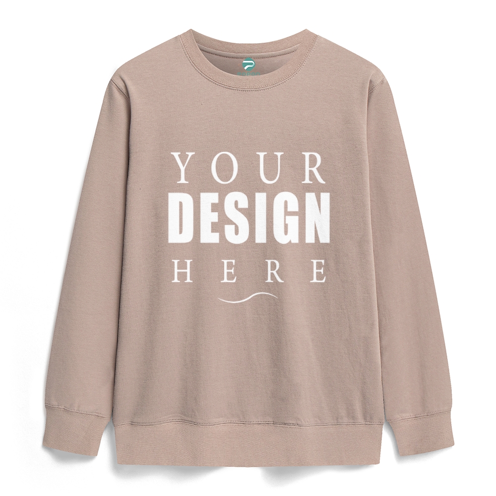 Solid Color Healthy Crew Neck Sweatshirt