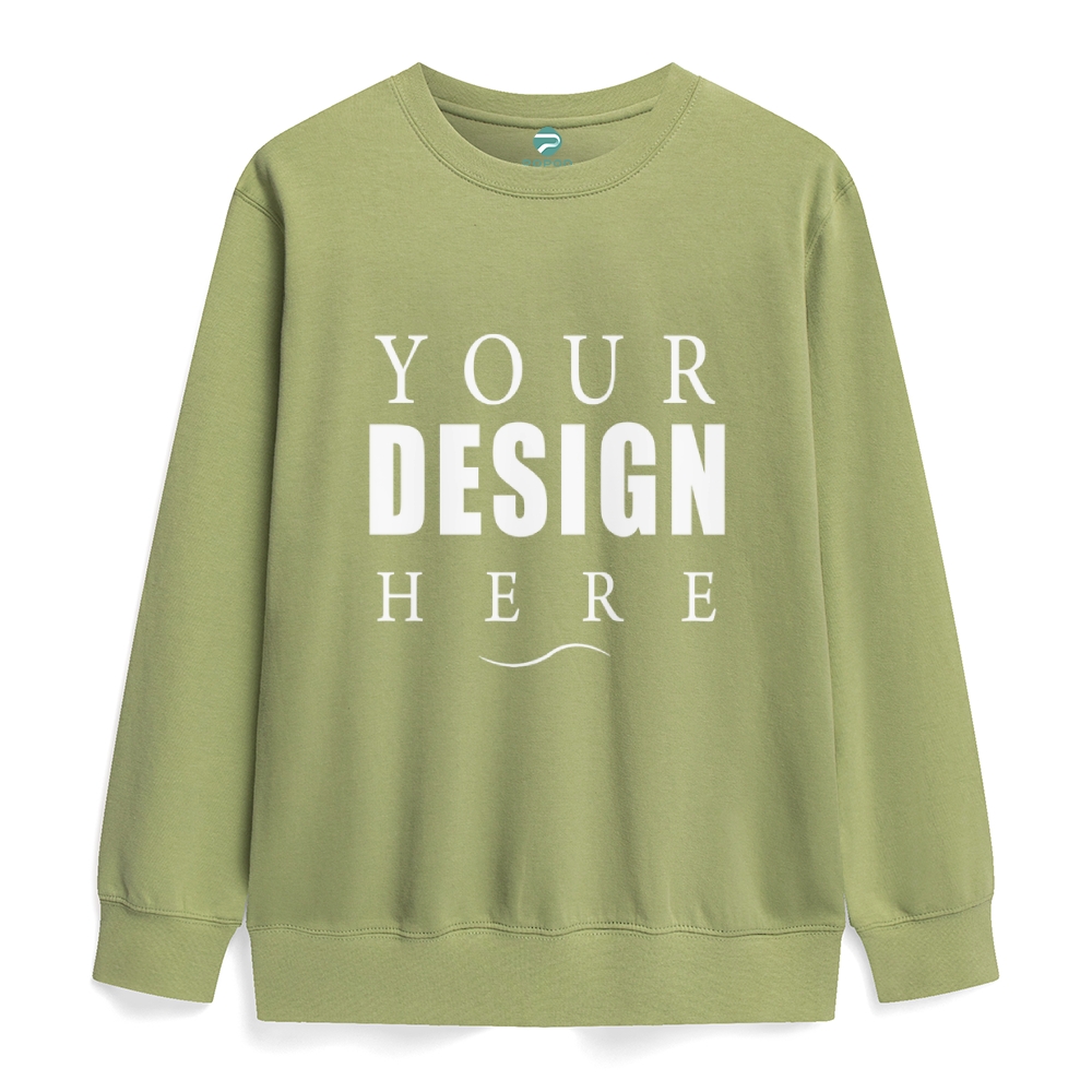 Solid Color Healthy Crew Neck Sweatshirt