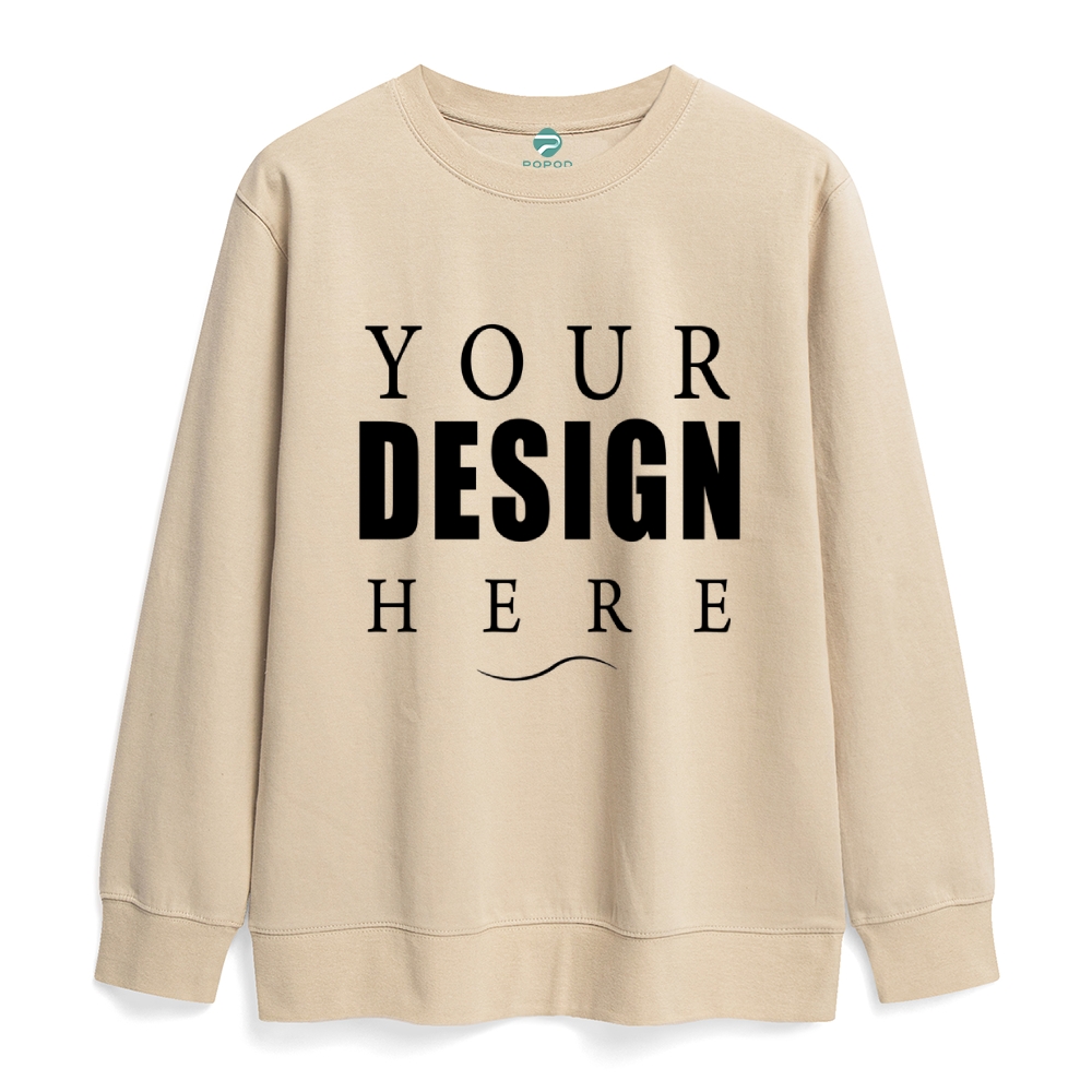 Solid Color Healthy Crew Neck Sweatshirt
