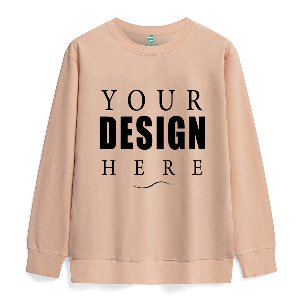Solid Color Healthy Crew Neck Sweatshirt