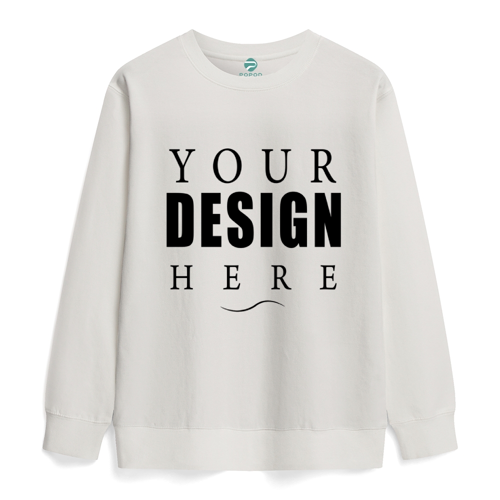 Solid Color Healthy Crew Neck Sweatshirt
