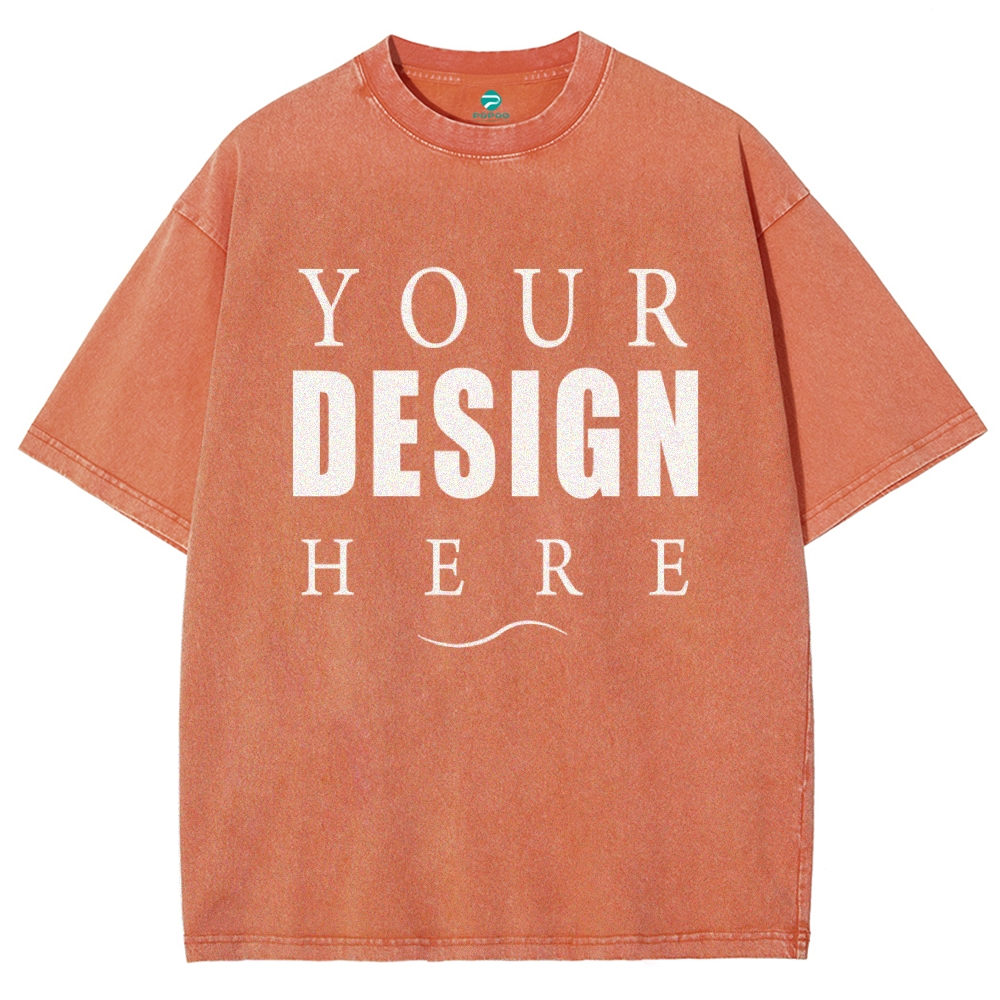 Unisex Vintage T-shirt Pure Cotton Round Neck Short-sleeved Tee PP1870