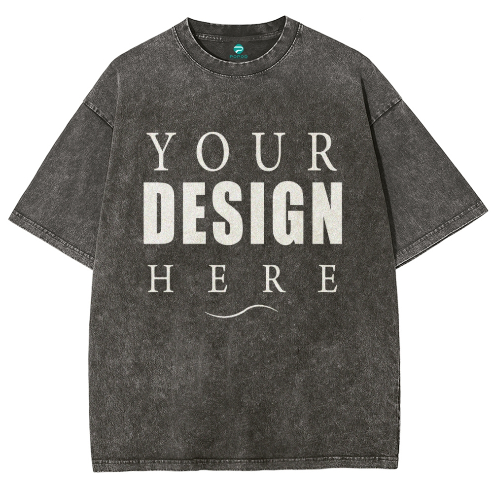 Unisex Vintage T-shirt Pure Cotton Round Neck Short-sleeved Tee PP1870