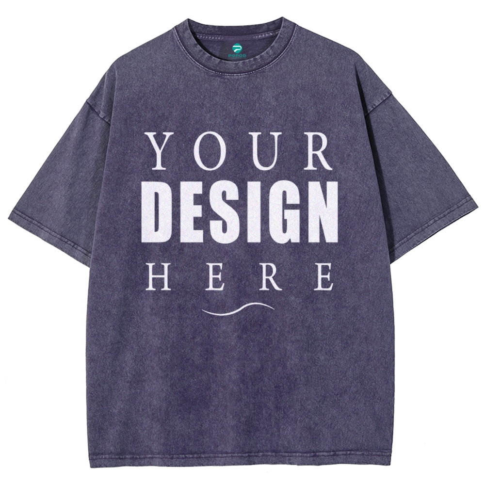 Unisex Vintage T-shirt Pure Cotton Round Neck Short-sleeved Tee PP1870
