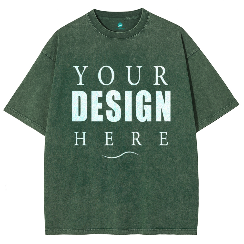 Unisex Vintage T-shirt Pure Cotton Round Neck Short-sleeved Tee PP1870