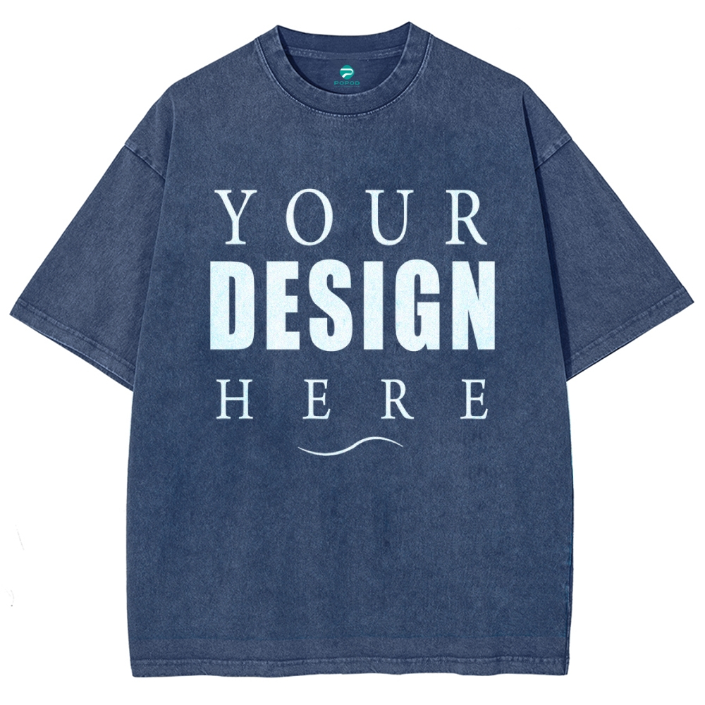 Unisex Vintage T-shirt Pure Cotton Round Neck Short-sleeved Tee PP1870