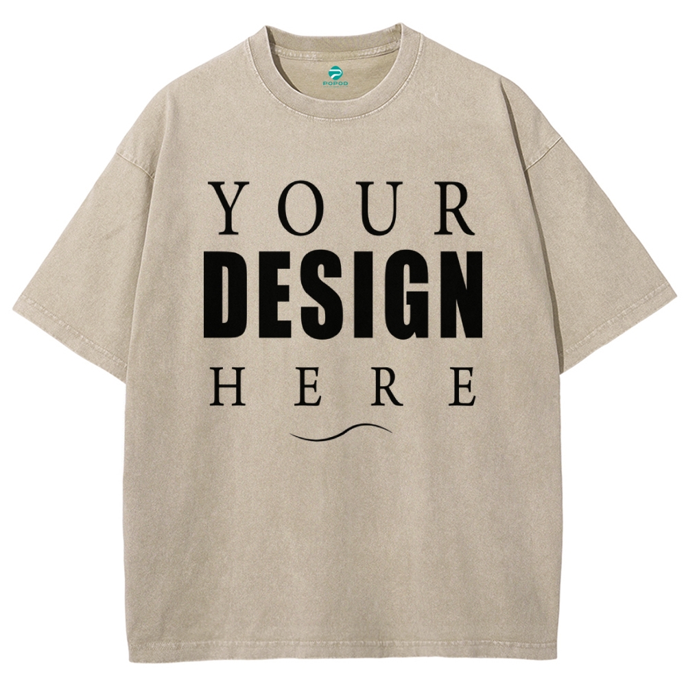 Unisex Vintage T-shirt Pure Cotton Round Neck Short-sleeved Tee PP1870