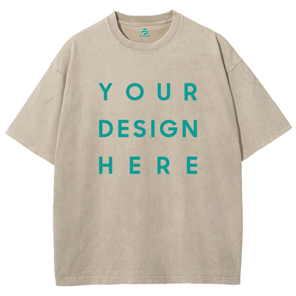 12 Colors Unisex Fit Vintage T-shirt Pure Cotton Round Neck Short-sleeved Tee Retro Style Super Soft Texture | 250g & 12-colour | PP1870