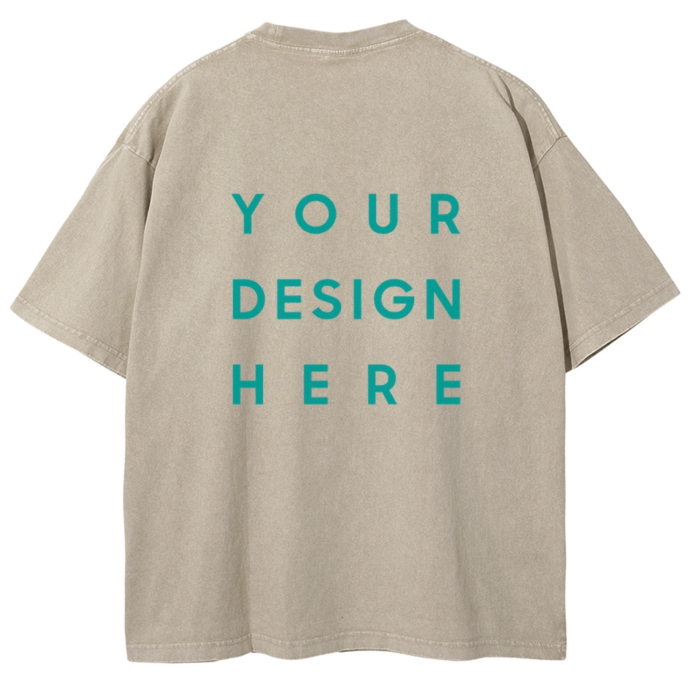 12 Colors Unisex Fit Vintage T-shirt Pure Cotton Round Neck Short-sleeved Tee Retro Style Super Soft Texture | 250g & 12-colour | PP1870