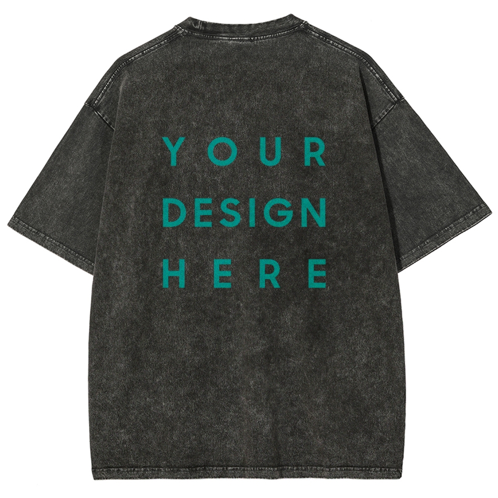 15 Colors Unisex Fit Vintage T-shirt Pure Cotton Round Neck Short-sleeved Tee Retro Style Super Soft Texture | 250g & 15-colour | PP0691