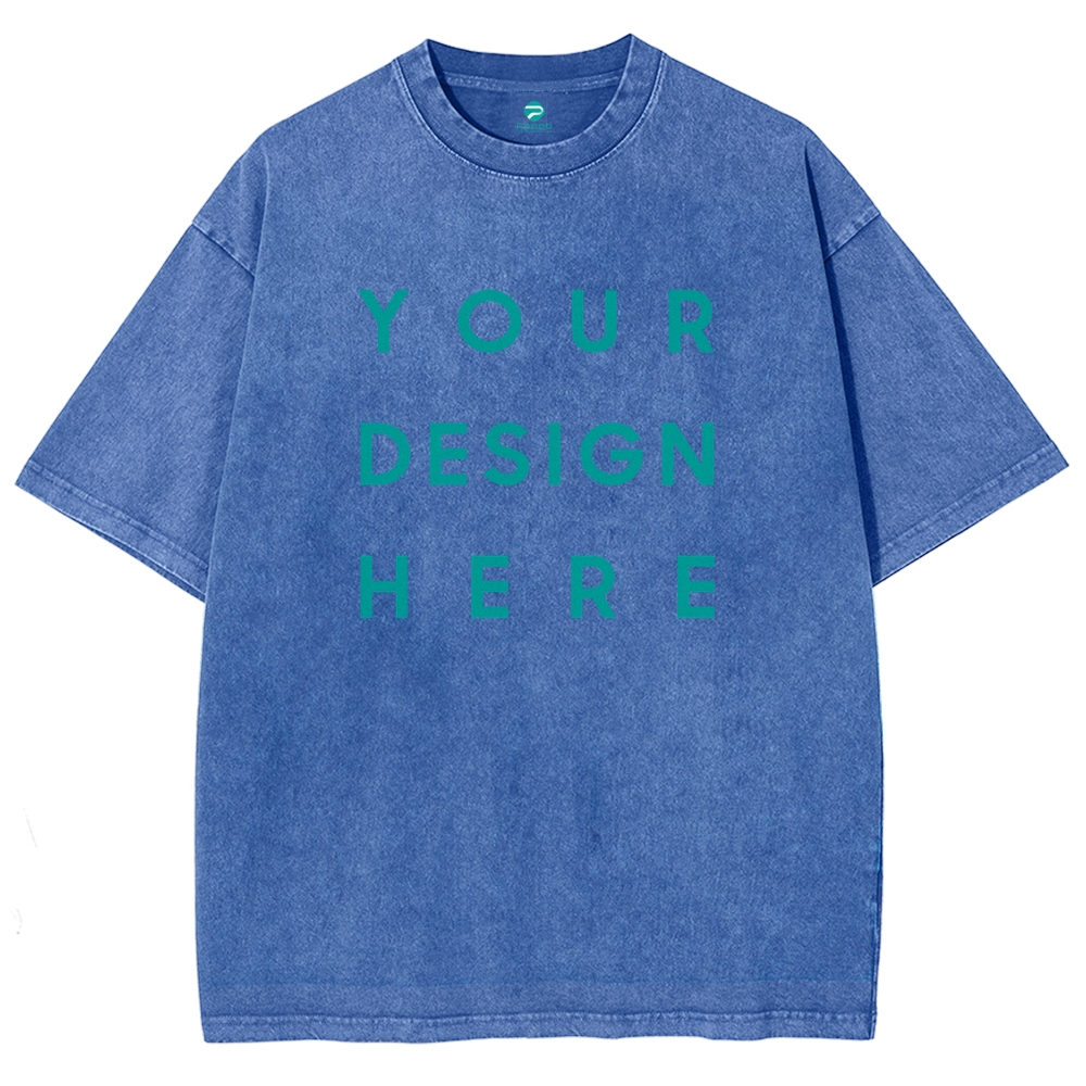 Unisex Vintage T-shirt Pure Cotton Round Neck Short-sleeved Tee PP0691