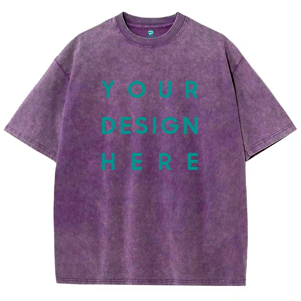 Unisex Vintage T-shirt Pure Cotton Round Neck Short-sleeved Tee PP0691