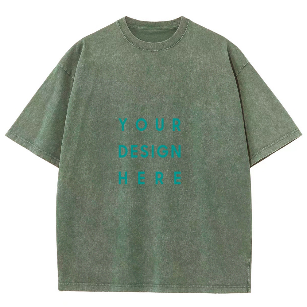 Unisex Vintage T-shirt Pure Cotton Round Neck Short-sleeved Tee PP0691