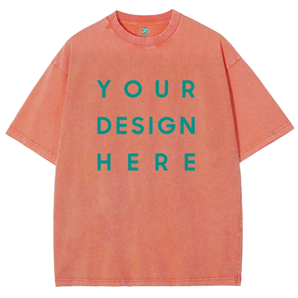 Unisex Vintage T-shirt Pure Cotton Round Neck Short-sleeved Tee PP0691