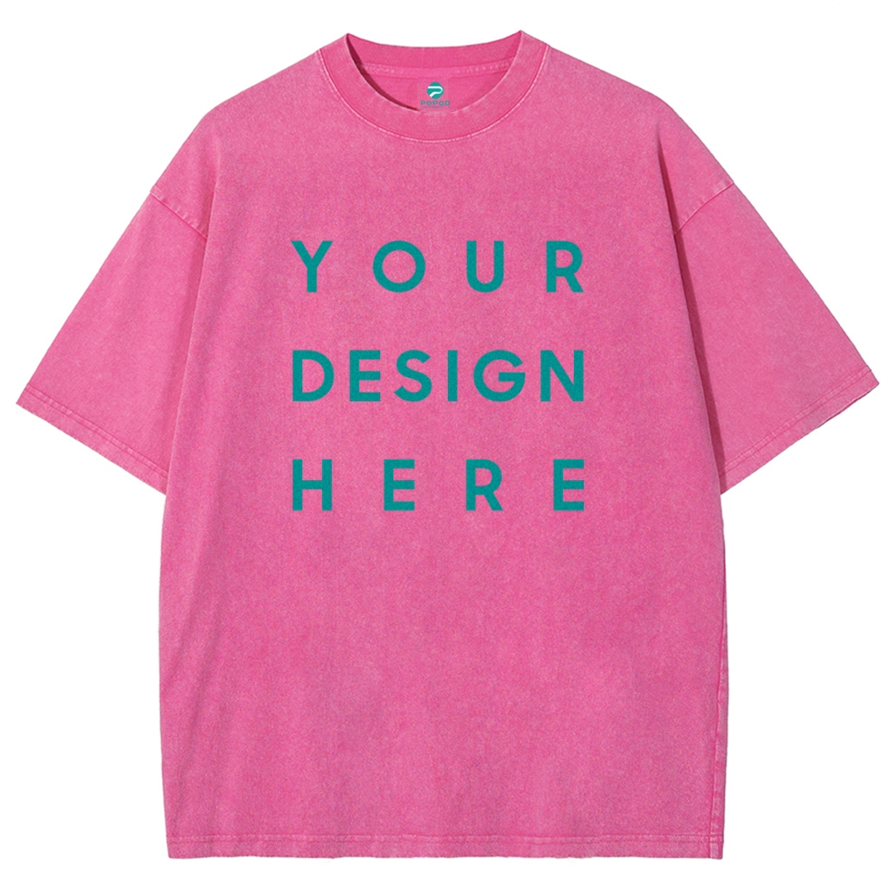 Unisex Vintage T-shirt Pure Cotton Round Neck Short-sleeved Tee PP0691