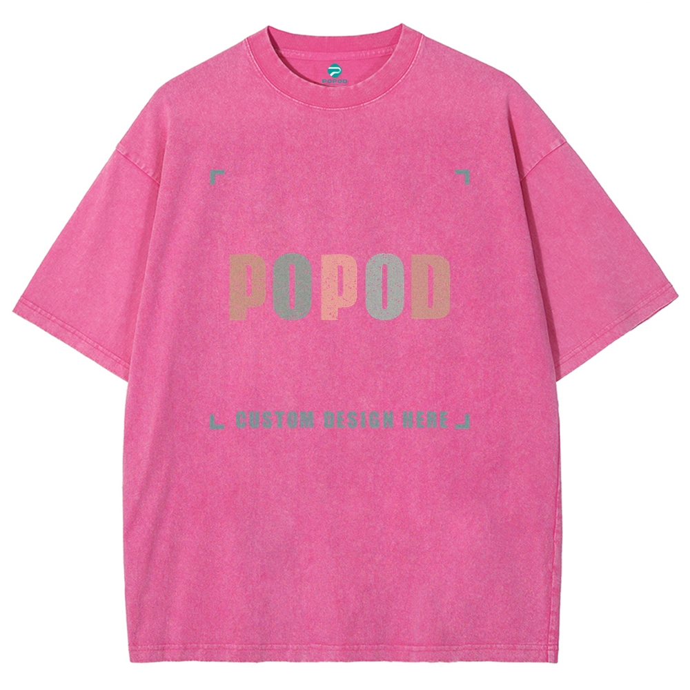 12 Colors Unisex Fit Vintage T-shirt Pure Cotton Round Neck Short-sleeved Tee Retro Style Super Soft Texture | 250g & 12-colour | PP1870