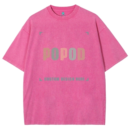 12 Colors Unisex Fit Vintage T-shirt Pure Cotton Round Neck Short-sleeved Tee Retro Style Super Soft Texture | 250g & 12-colour | PP1870