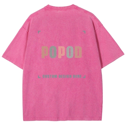 12 Colors Unisex Fit Vintage T-shirt Pure Cotton Round Neck Short-sleeved Tee Retro Style Super Soft Texture | 250g & 12-colour | PP1870