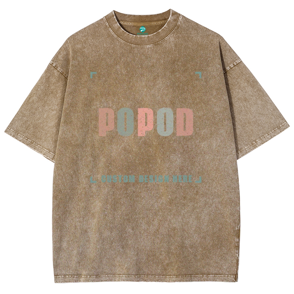 12 Colors Unisex Fit Vintage T-shirt Pure Cotton Round Neck Short-sleeved Tee Retro Style Super Soft Texture | 250g & 12-colour | PP1870