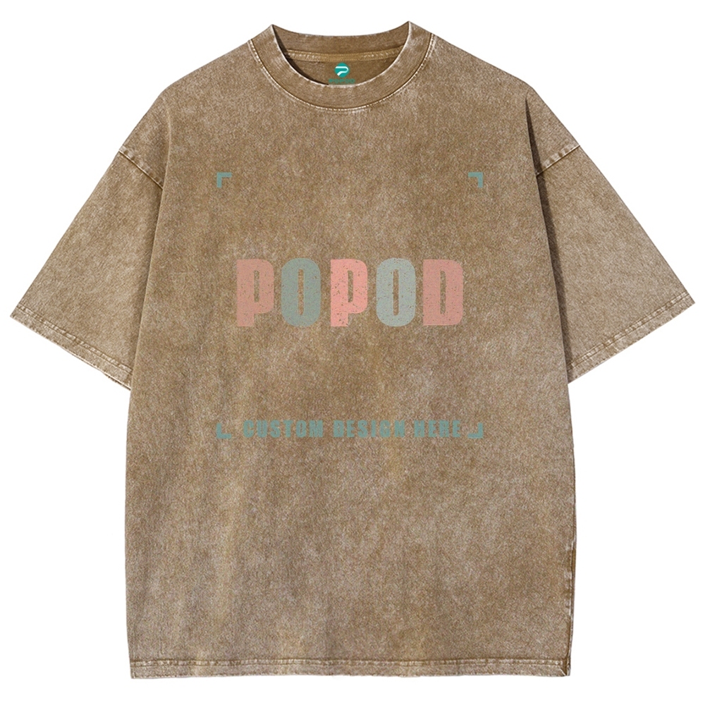 12 Colors Unisex Fit Vintage T-shirt Pure Cotton Round Neck Short-sleeved Tee Retro Style Super Soft Texture | 250g & 12-colour | PP1870