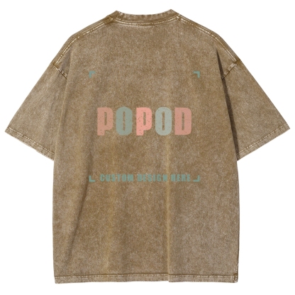 12 Colors Unisex Fit Vintage T-shirt Pure Cotton Round Neck Short-sleeved Tee Retro Style Super Soft Texture | 250g & 12-colour | PP1870