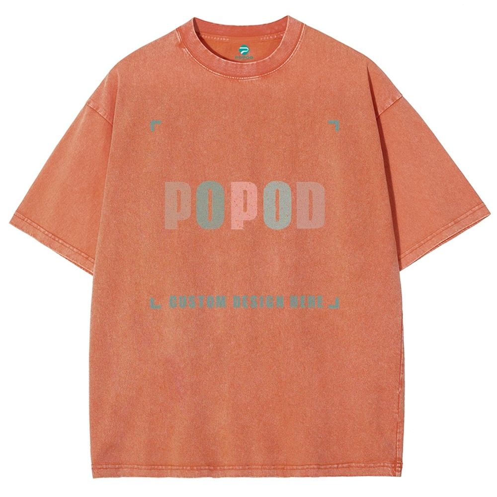 12 Colors Unisex Fit Vintage T-shirt Pure Cotton Round Neck Short-sleeved Tee Retro Style Super Soft Texture | 250g & 12-colour | PP1870