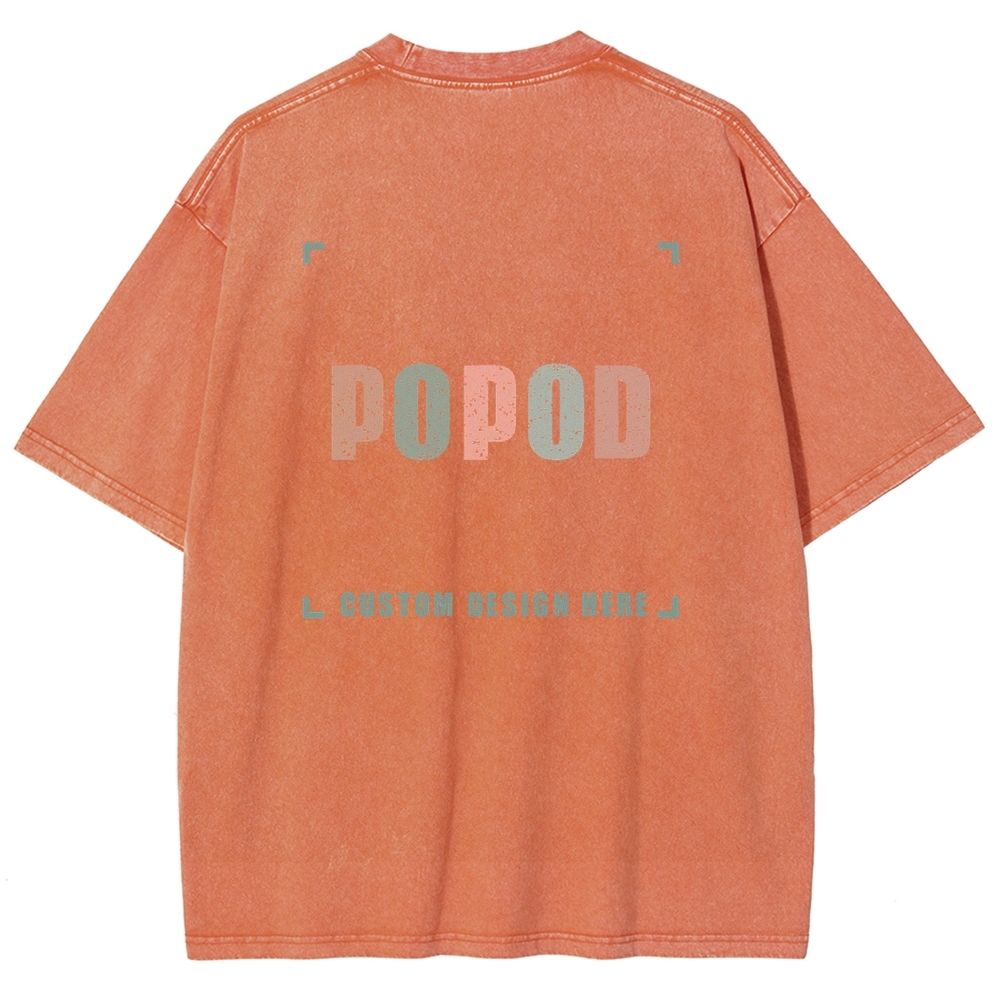 12 Colors Unisex Fit Vintage T-shirt Pure Cotton Round Neck Short-sleeved Tee Retro Style Super Soft Texture | 250g & 12-colour | PP1870