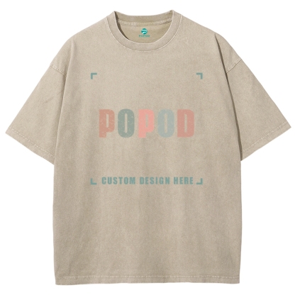 12 Colors Unisex Fit Vintage T-shirt Pure Cotton Round Neck Short-sleeved Tee Retro Style Super Soft Texture | 250g & 12-colour | PP1870