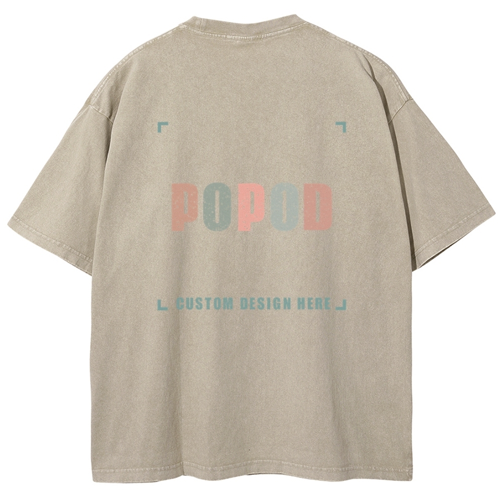 12 Colors Unisex Fit Vintage T-shirt Pure Cotton Round Neck Short-sleeved Tee Retro Style Super Soft Texture | 250g & 12-colour | PP1870