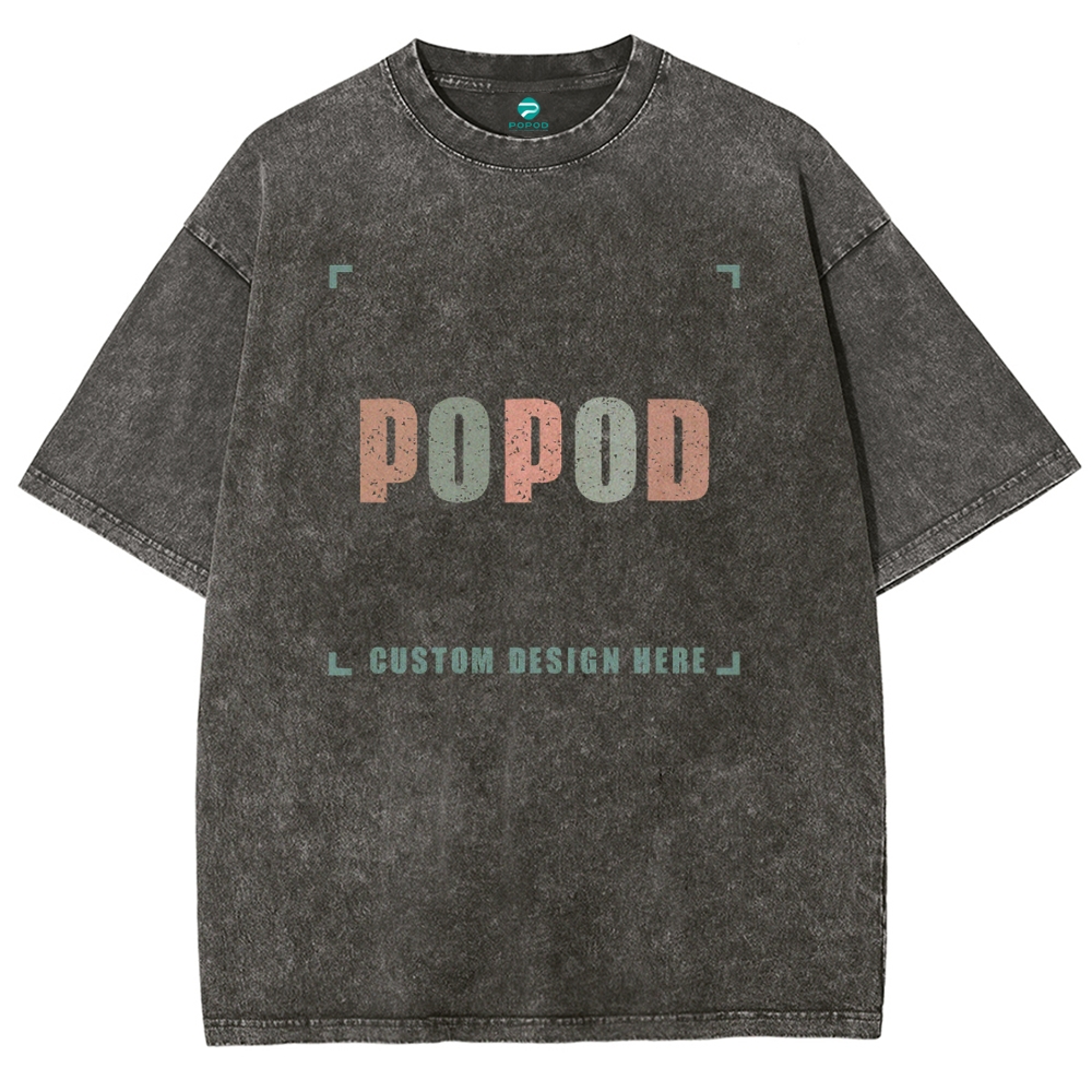 12 Colors Unisex Fit Vintage T-shirt Pure Cotton Round Neck Short-sleeved Tee Retro Style Super Soft Texture | 250g & 12-colour | PP1870