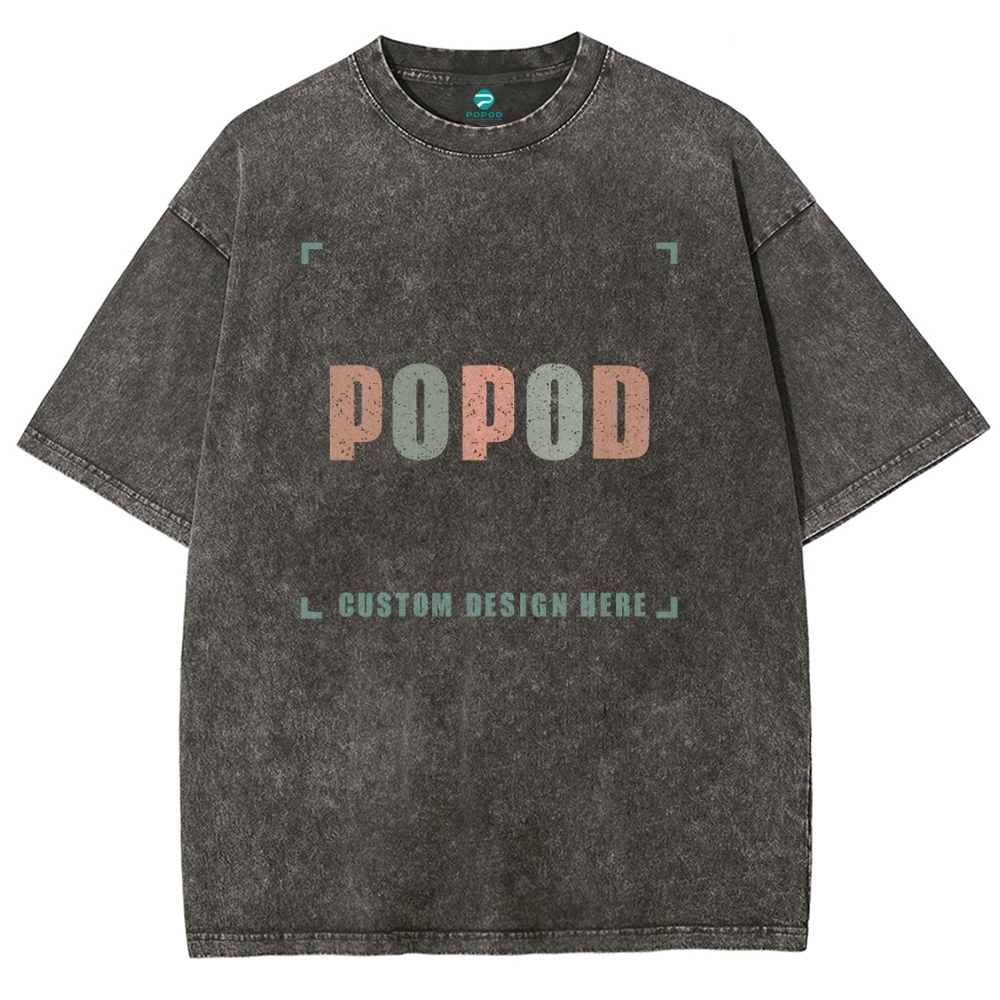 12 Colors Unisex Fit Vintage T-shirt Pure Cotton Round Neck Short-sleeved Tee Retro Style Super Soft Texture | 250g & 12-colour | PP1870