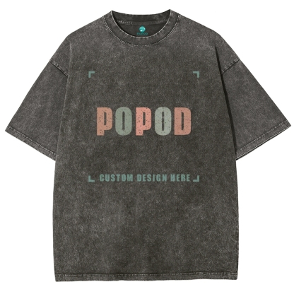 12 Colors Unisex Fit Vintage T-shirt Pure Cotton Round Neck Short-sleeved Tee Retro Style Super Soft Texture | 250g & 12-colour | PP1870
