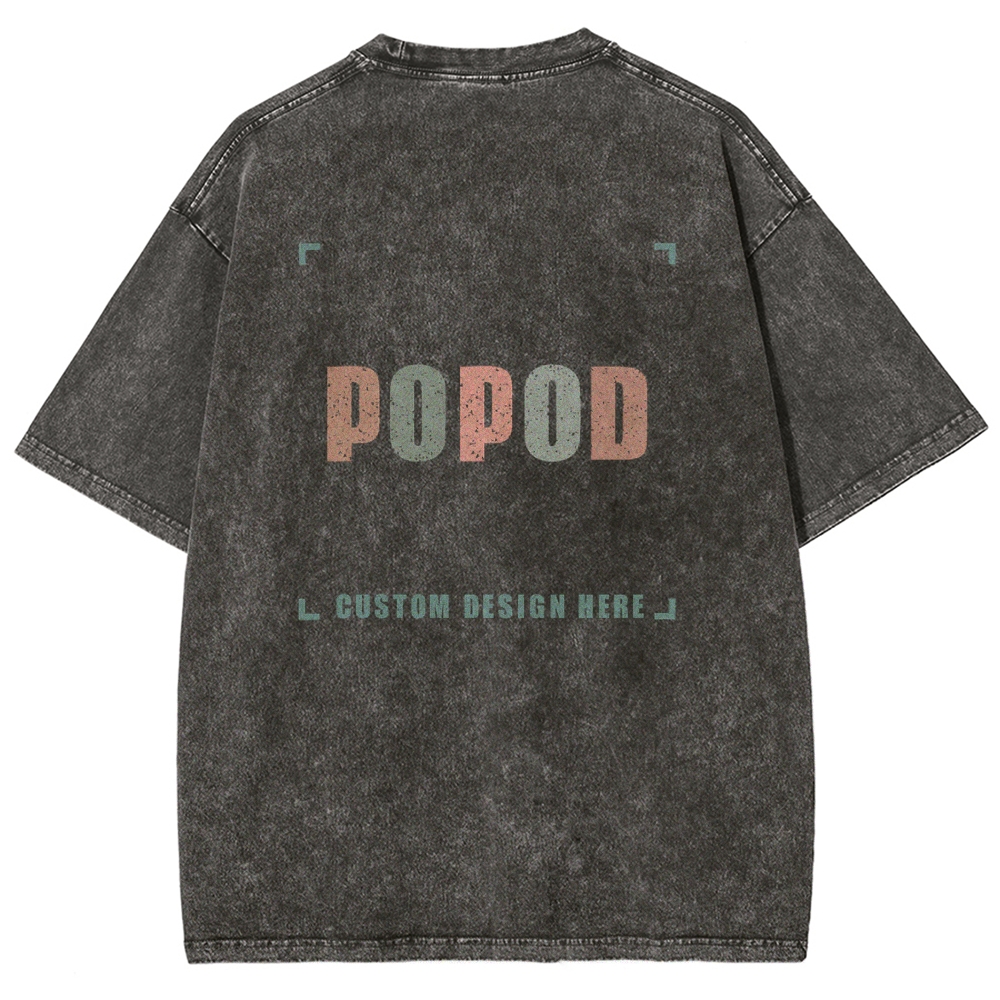 12 Colors Unisex Fit Vintage T-shirt Pure Cotton Round Neck Short-sleeved Tee Retro Style Super Soft Texture | 250g & 12-colour | PP1870