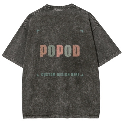 12 Colors Unisex Fit Vintage T-shirt Pure Cotton Round Neck Short-sleeved Tee Retro Style Super Soft Texture | 250g & 12-colour | PP1870