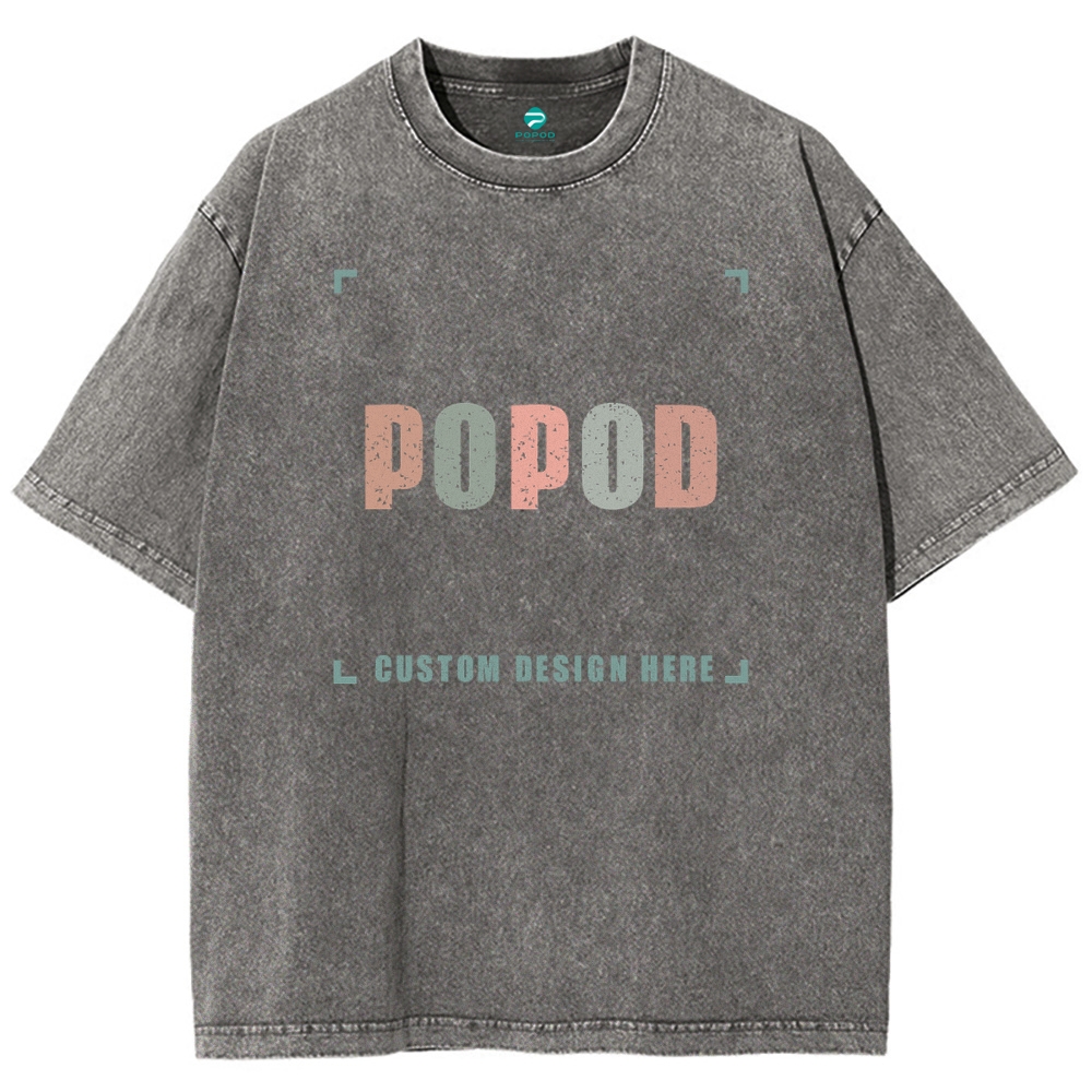 12 Colors Unisex Fit Vintage T-shirt Pure Cotton Round Neck Short-sleeved Tee Retro Style Super Soft Texture | 250g & 12-colour | PP1870