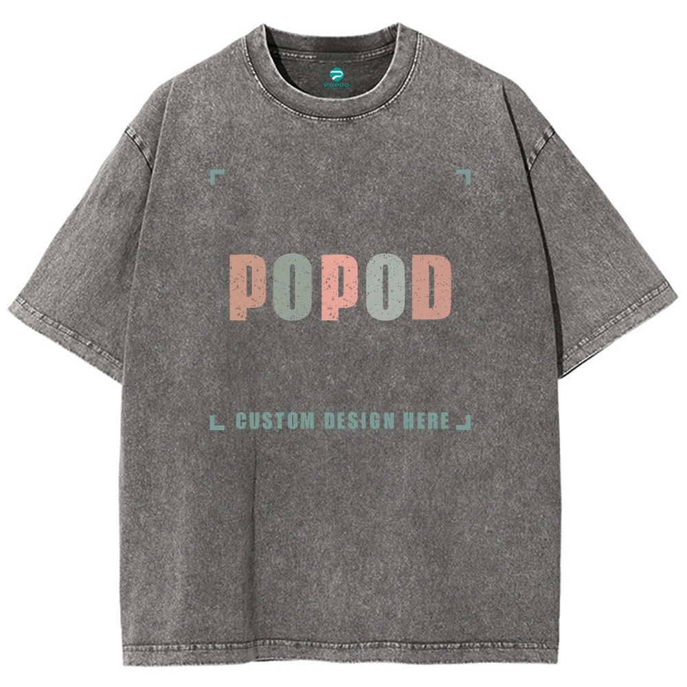 12 Colors Unisex Fit Vintage T-shirt Pure Cotton Round Neck Short-sleeved Tee Retro Style Super Soft Texture | 250g & 12-colour | PP1870