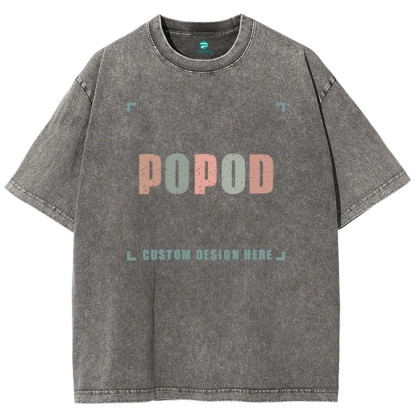 12 Colors Unisex Fit Vintage T-shirt Pure Cotton Round Neck Short-sleeved Tee Retro Style Super Soft Texture | 250g & 12-colour | PP1870
