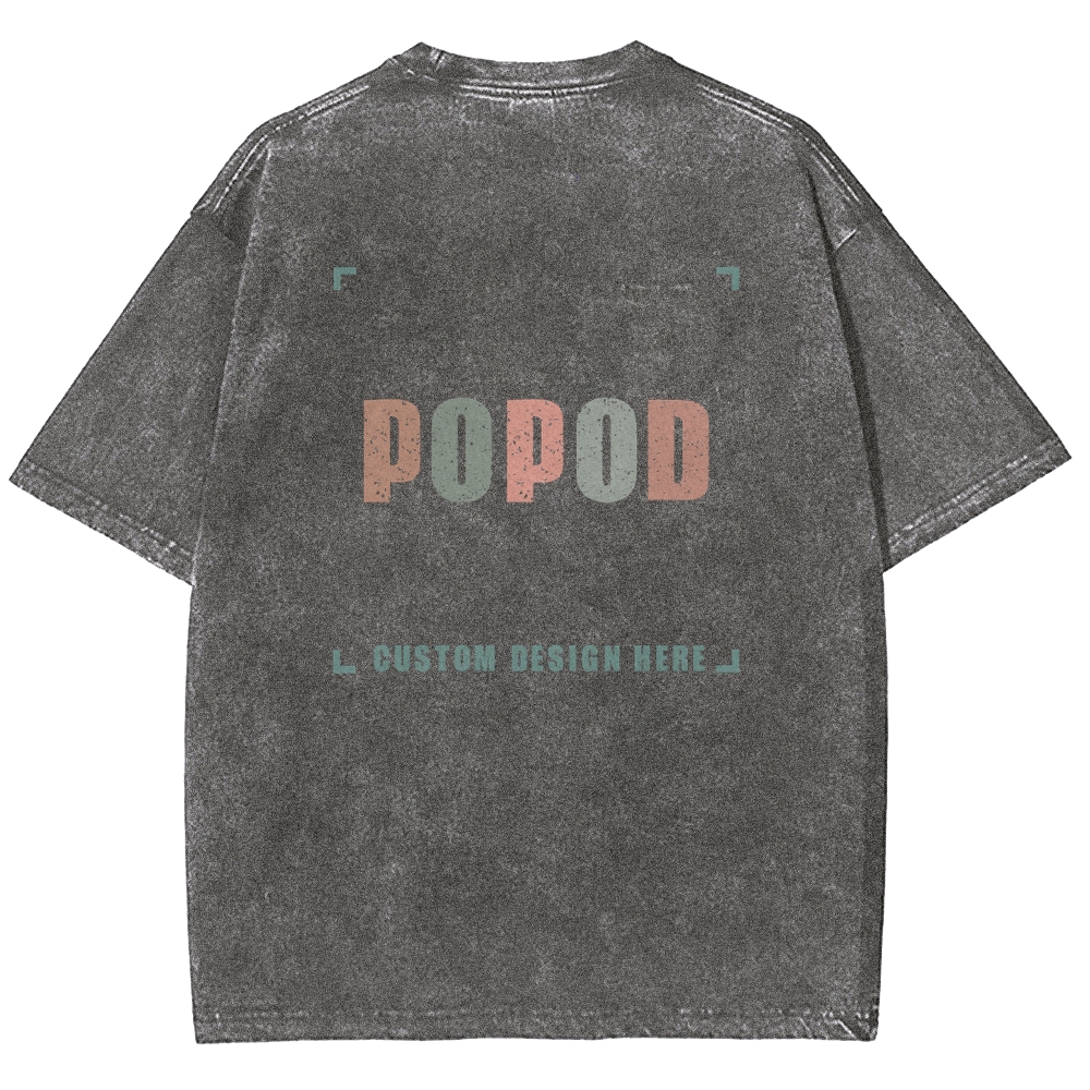 12 Colors Unisex Fit Vintage T-shirt Pure Cotton Round Neck Short-sleeved Tee Retro Style Super Soft Texture | 250g & 12-colour | PP1870