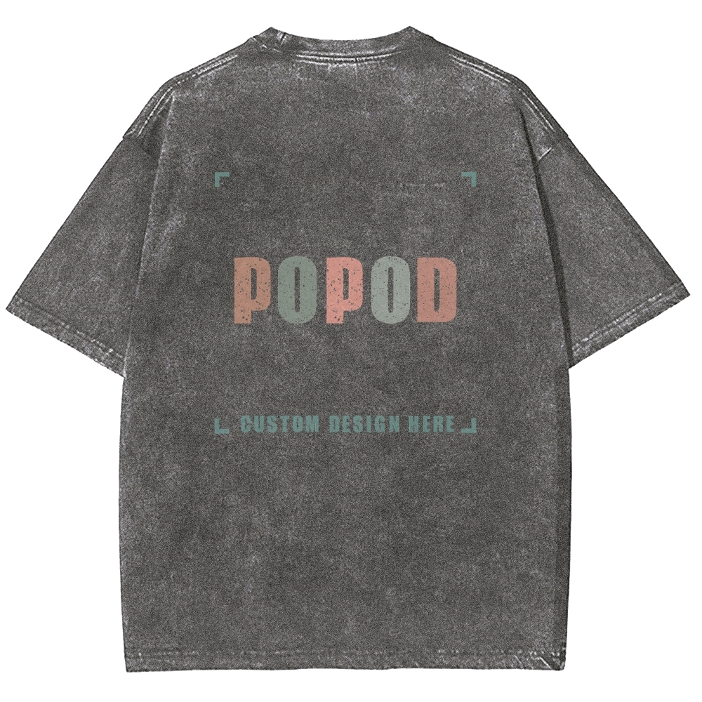 12 Colors Unisex Fit Vintage T-shirt Pure Cotton Round Neck Short-sleeved Tee Retro Style Super Soft Texture | 250g & 12-colour | PP1870